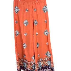 Active USA Orange Track Pants with Elastic Waistband